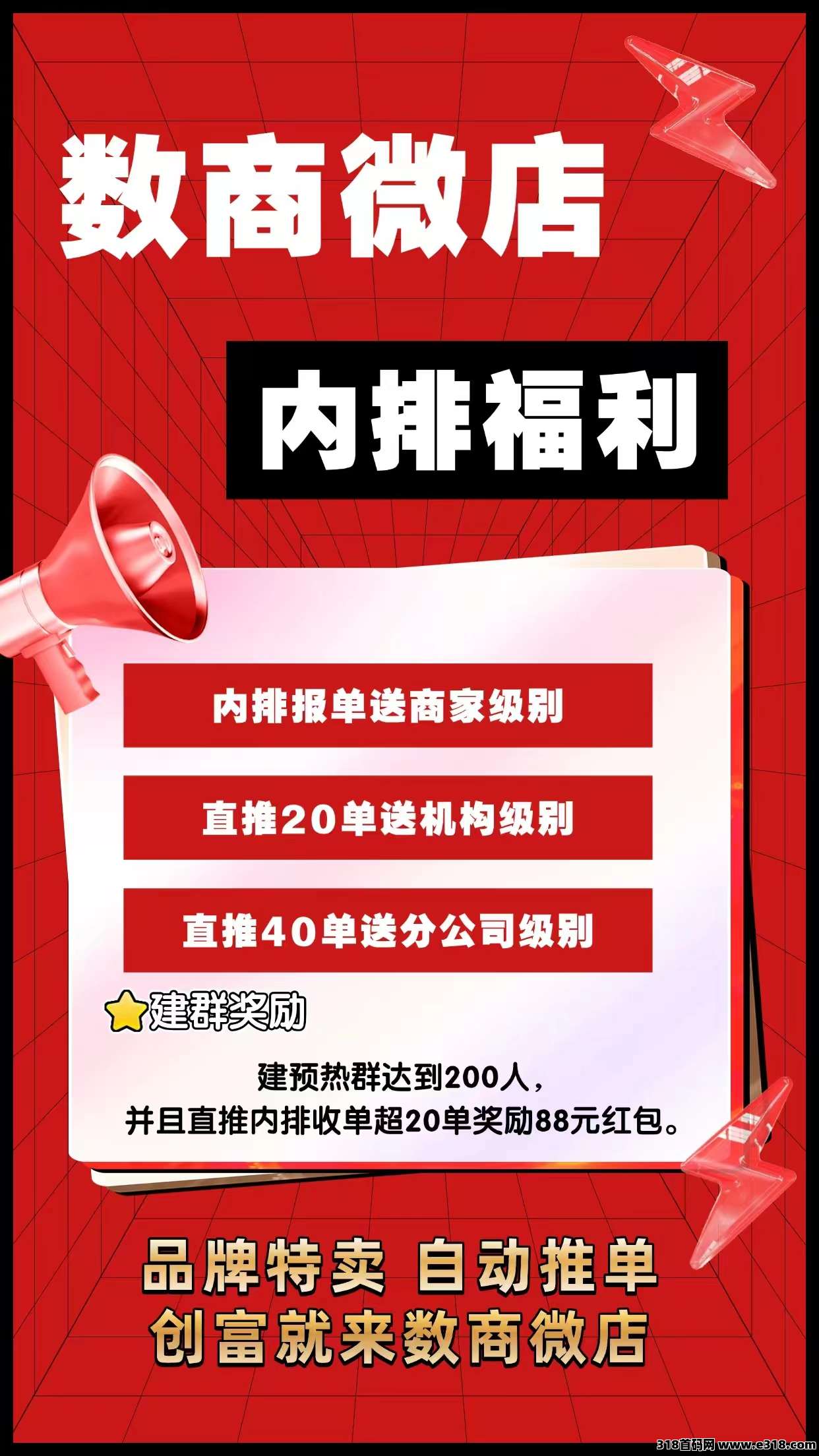 数商微店即将上线，提前内排对接，高待遇扶持