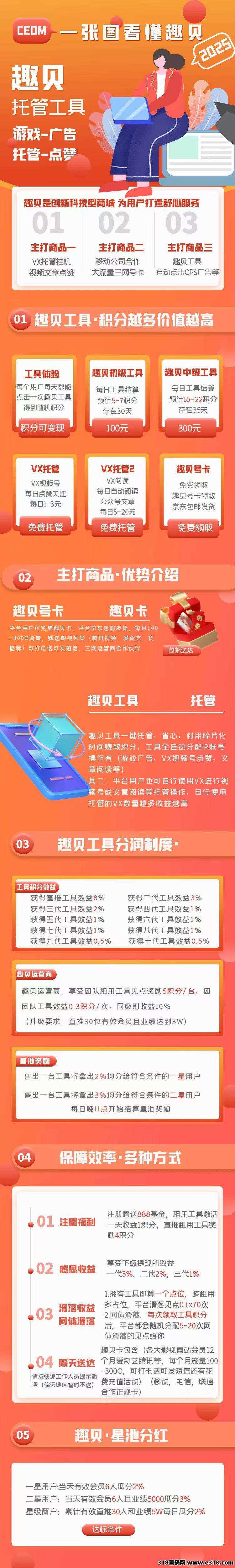 最新首码《趣贝》零撸拖管挂机，注册送888积分上线领取